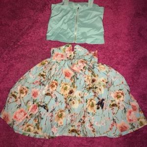 Ariana grande style 2 piece dress